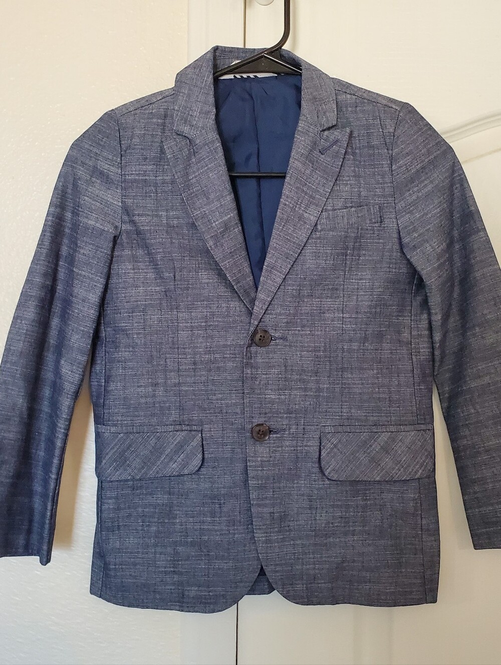 Cat and Jack Boys Blazer Chambray Denim Size 8 Blue